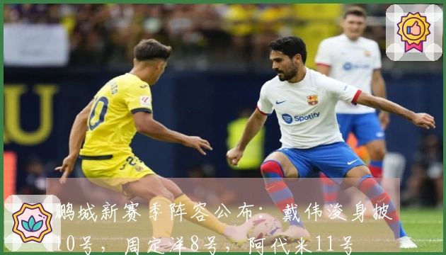 鹏城新赛季阵容公布：戴伟浚身披10号，周定洋8号，阿代米11号